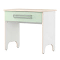 **Technische titel in het Nederlands: Moderne bureautafel met lade in groene en witte afwerking**